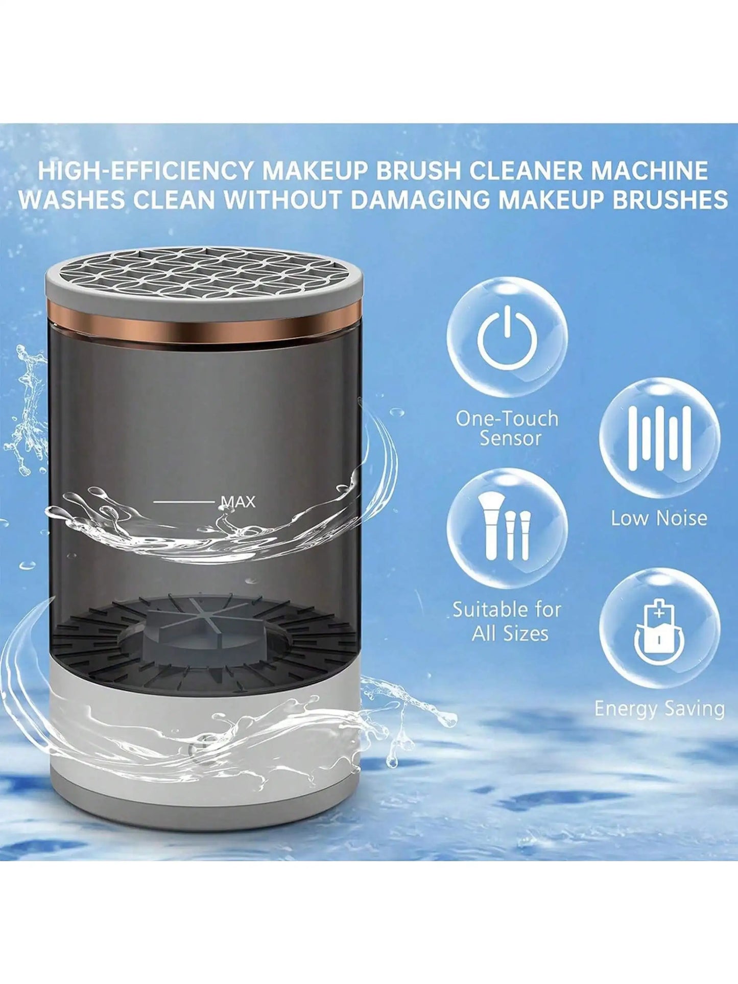 Electric Makeup Brush Cleaner & Dryer — Clean & Dry in 30 Seconds