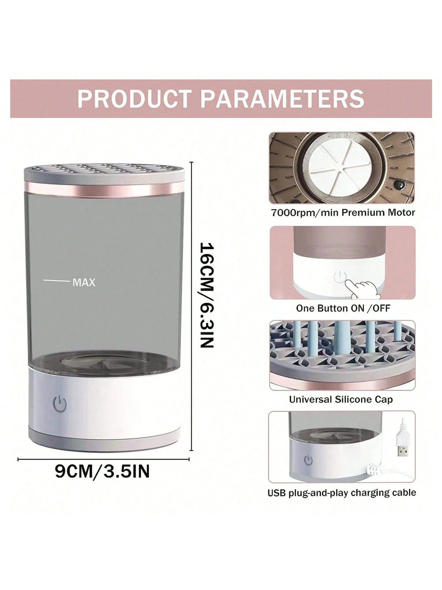 Electric Makeup Brush Cleaner & Dryer — Clean & Dry in 30 Seconds