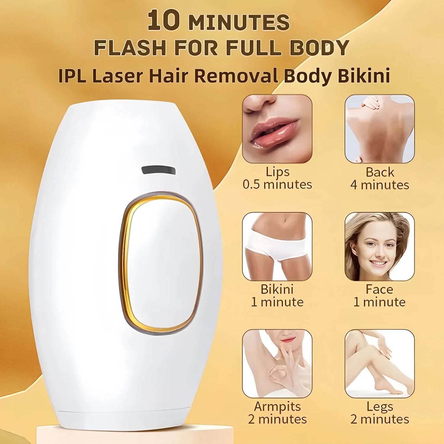 IPL Laser Hair Removal Device — Permanent Results at Home | Full Body in 10 Min